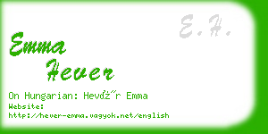 emma hever business card